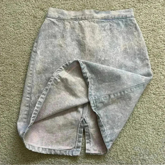 Bongo Vintage 90’s Gene Motesano Jean Skirt Pink Wash Women’s Size 7 Style 17302 - Picture 2 of 12